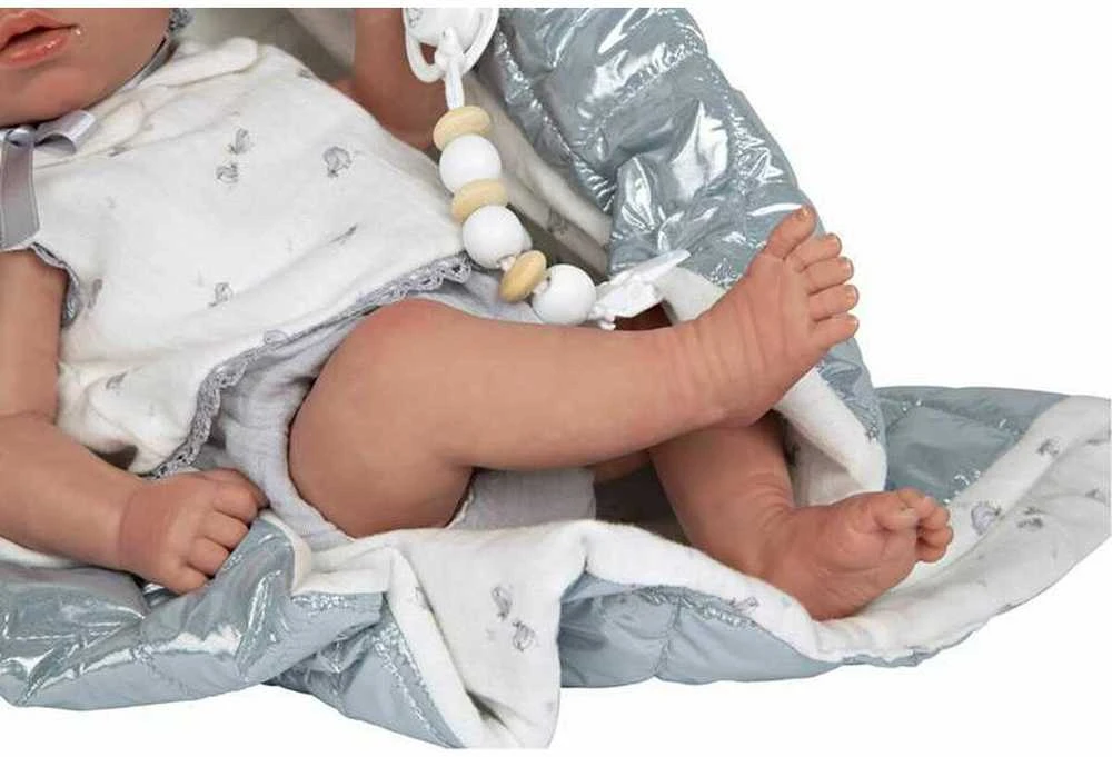 Munecas Arias Reborn lėlytė su blizgiu pleduku, mergaitė, 38 cm