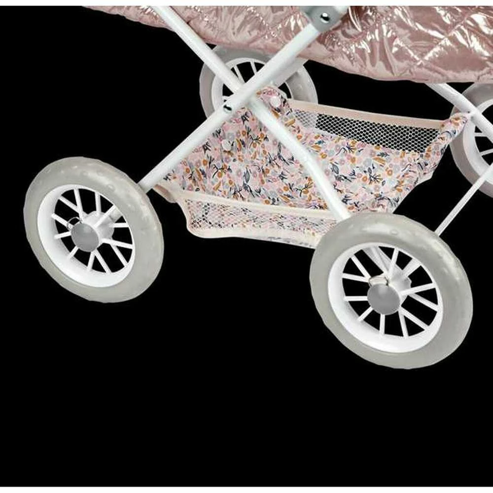 Arias lėlių vežimėlis rožinis, 55 cm, sulankstomas, su rankine, vaikams