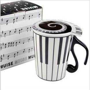 Gertuvė Muzikinis puodelis su dangteliu - KEYBOARD