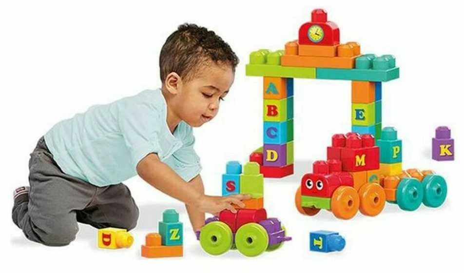 Rinkinys MEGA BLOKS ,,Grojantis traukinys" (50 det.)