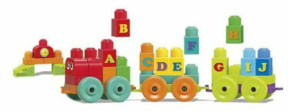 Rinkinys MEGA BLOKS ,,Grojantis traukinys" (50 det.)