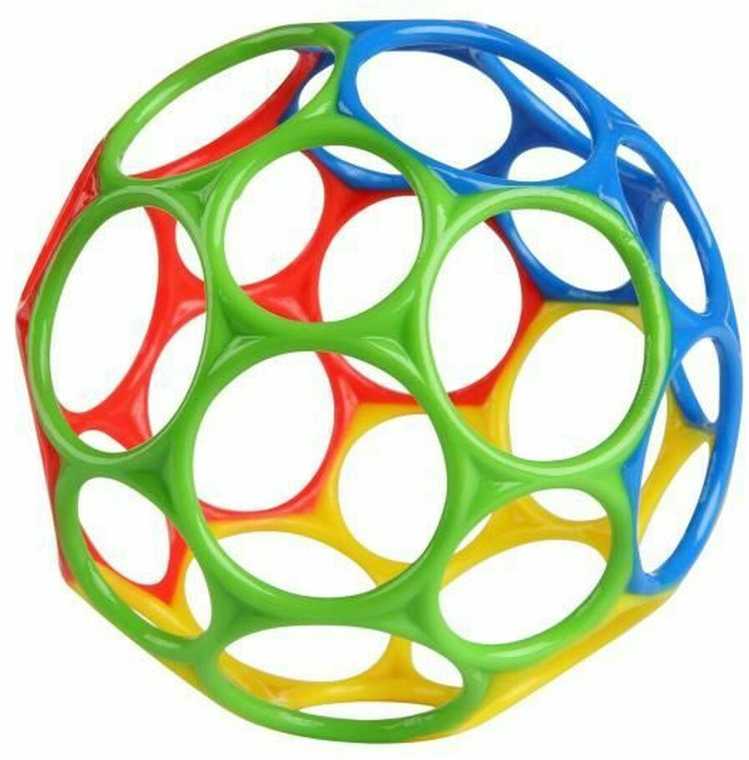 bright starts OBALL Obolas – klasikinis kamuolys 10 cm – daugiaspalvis (10340)