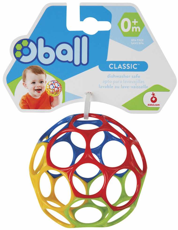 bright starts OBALL Obolas – klasikinis kamuolys 10 cm – daugiaspalvis (10340)