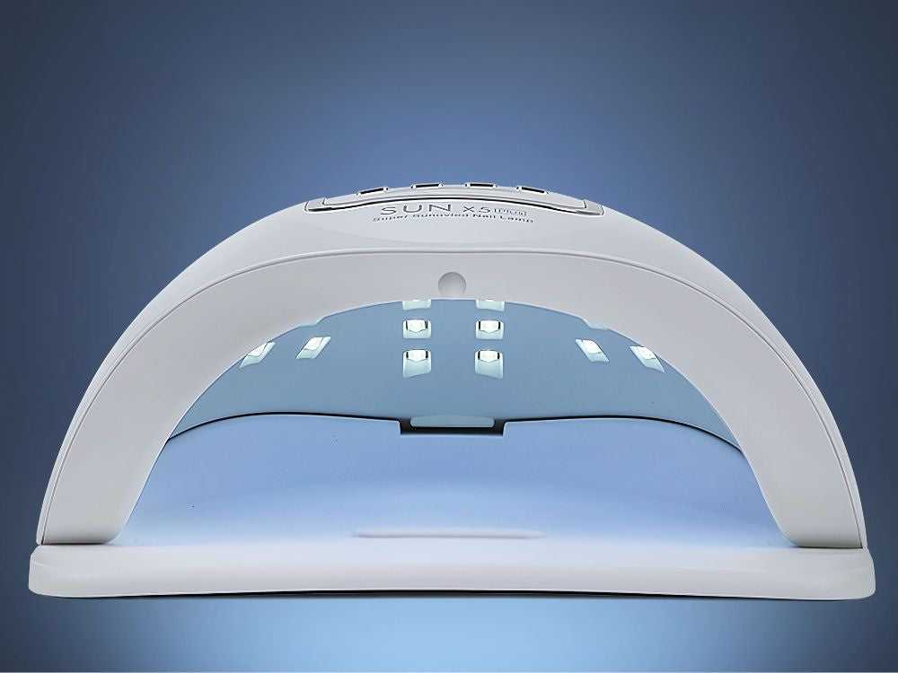 Nagų lempa 46 LED UV 150W hibridiniams geliams Strong Sun X5 Max LCD