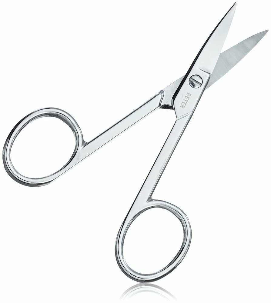 "Beter" chromuotos lenktos manikiūro žirklės 9 cm