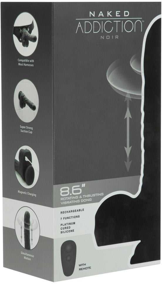 Naked Addiction 8,6" besisukanti ir stumianti vibracija