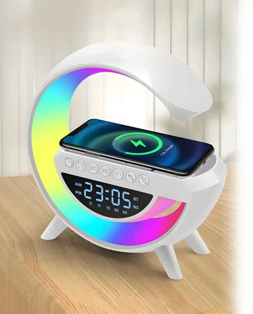 LED RGB stalinė lempa su belaidžiu įkrovikliu