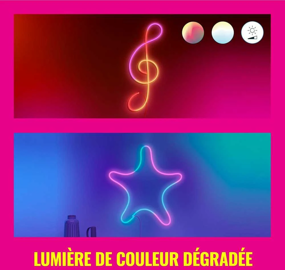 LED lemputė WiZ|Smart WiFi Neon Flex Lightstrip 3m Type-C|24 W|RGB