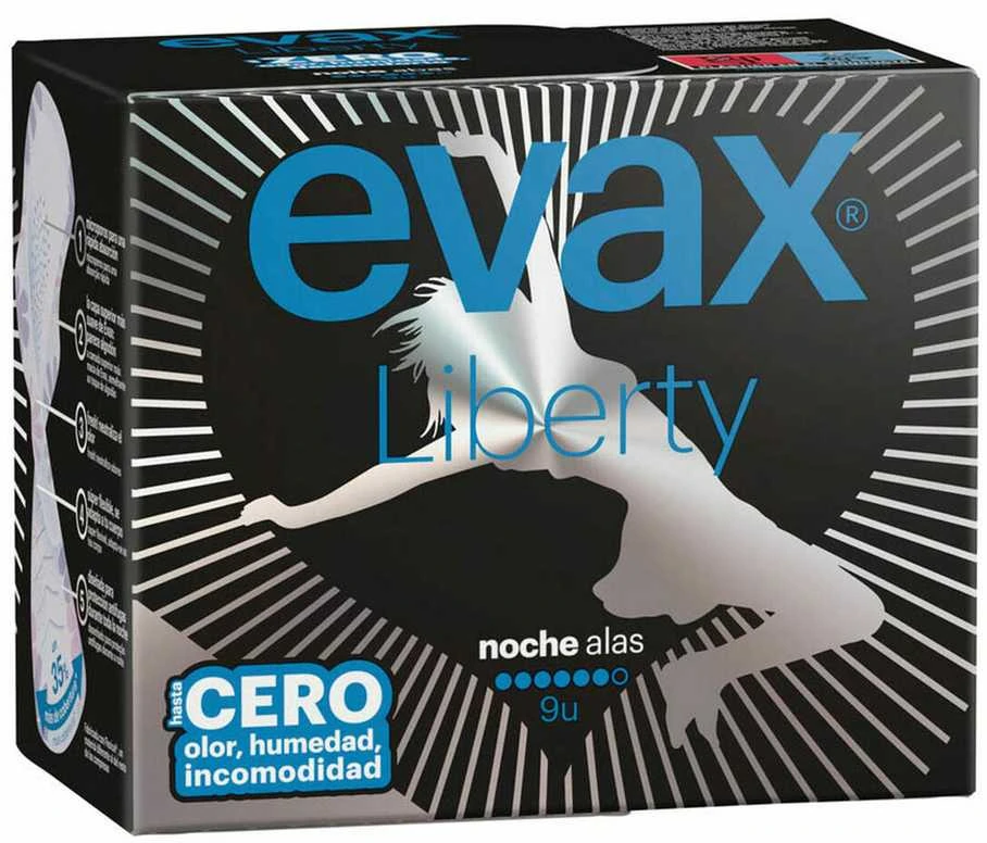 "Evax Liberty Night Normal" higieniniai įklotai su sparneliais 12 vienetų