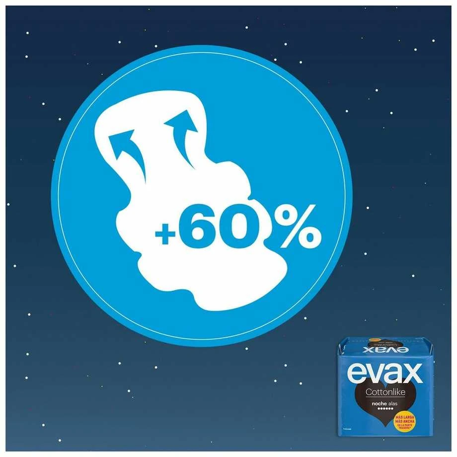 "Evax Cottonlike Night With Wings" higieniniai įklotai 9 vnt