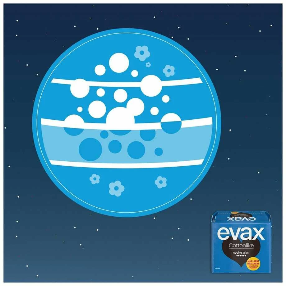 "Evax Cottonlike Night With Wings" higieniniai įklotai 9 vnt
