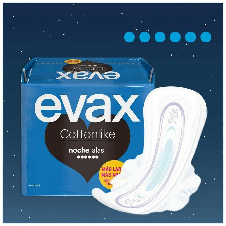"Evax Cottonlike Night With Wings" higieniniai įklotai 9 vnt