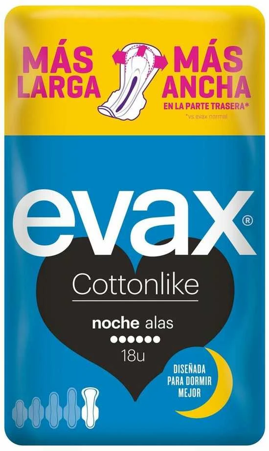 "Evax Cottonlike Night With Wings" higieniniai įklotai 9 vnt