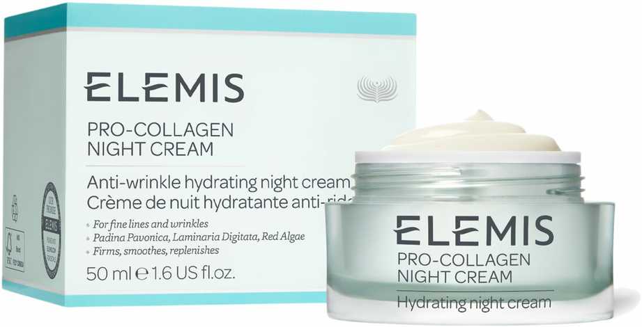 Elemis Pro-Collagen Hydrating Night Kreminis drėkinantis naktinis kremas nuo raukšlių, 50 ml