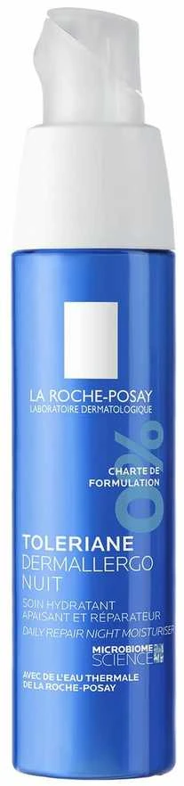 La Roche Posay Toleriane Dermalergo Night naktinis kremas jautriai veido odai, 40 ml