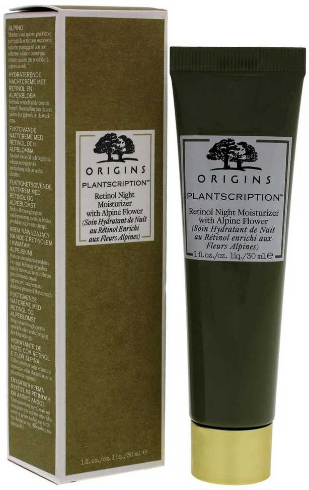 Origins Plantscription Retinol Night Moisturizer With Alpine Flower naktinis drėkinamasis kremas su retinoliu, 30 ml
