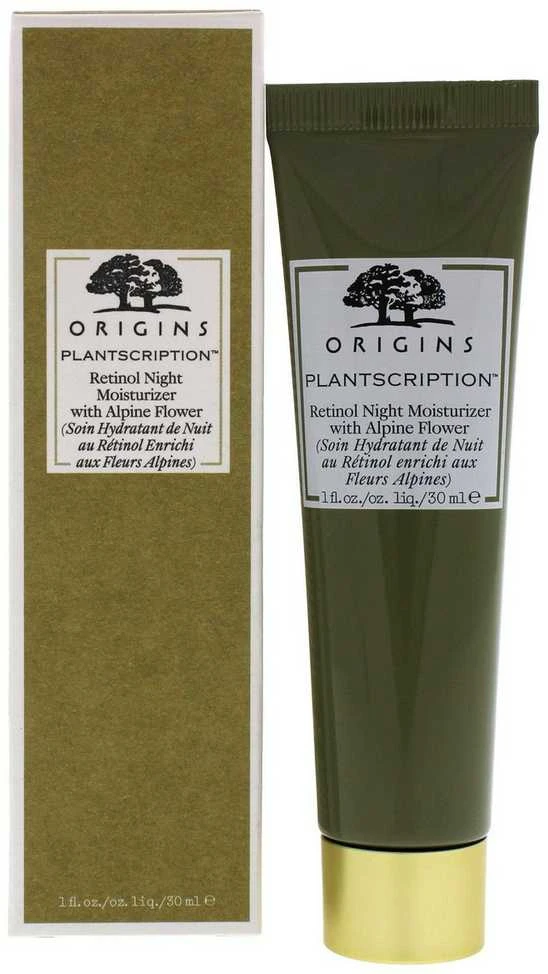 Origins Plantscription Retinol Night Moisturizer With Alpine Flower naktinis drėkinamasis kremas su retinoliu, 30 ml