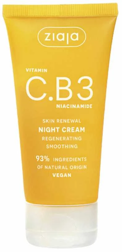 "Ziaja" vitaminas C B3 niacinamido regeneruojantis naktinis veido kremas 50ml