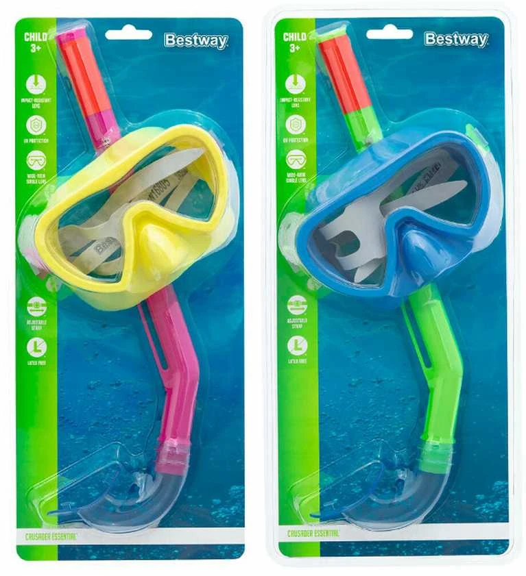 Bestway kaukė su vamzdeliu plaukimui 3+ 24036