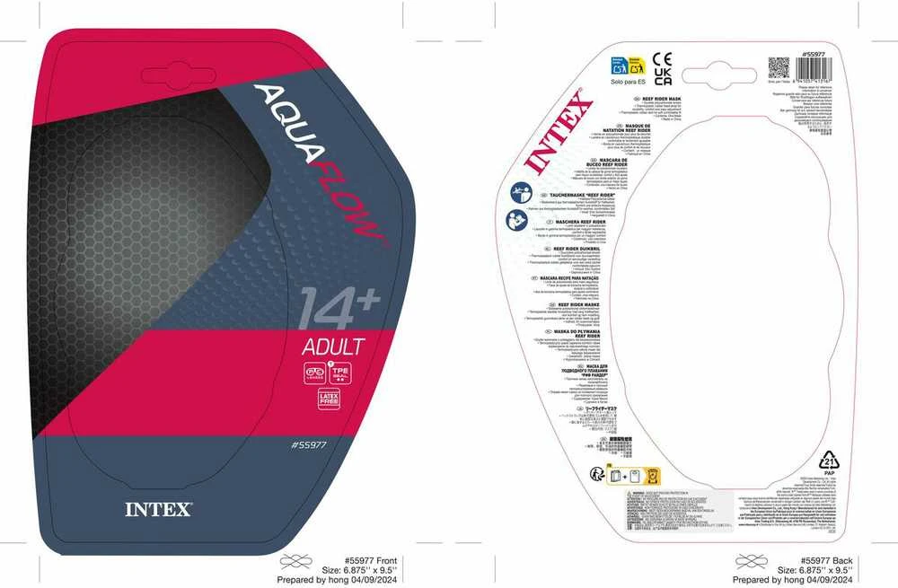Nardymo kaukė INTEX REEF RIDER 55977