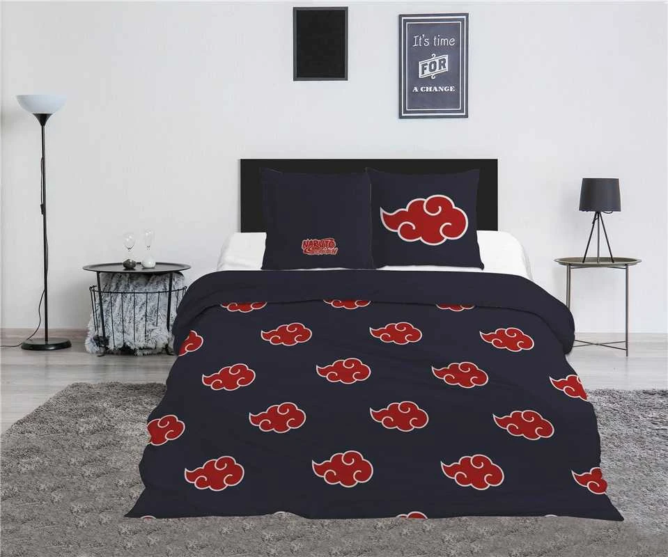 Naruto Akatsuki dvigulė antklodės užvalkalas 240–220 cm, 65 x 65 cm