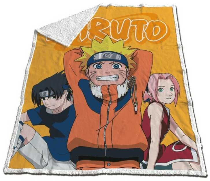 Naruto draugų šerpų antklodė 120x150cm