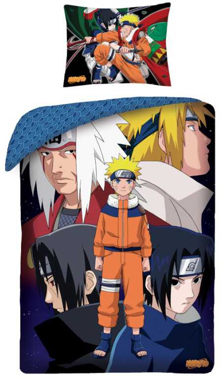 Patalynė bawełniana 140x200 Naruto poszewka 70x90 3260BL Halantex