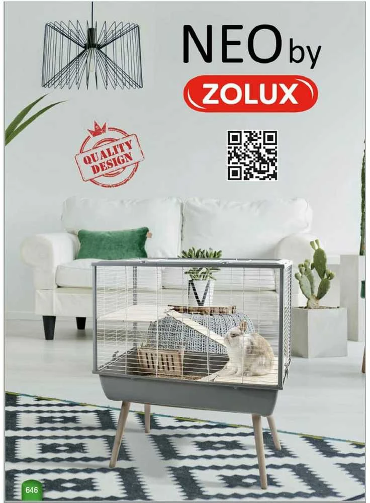 Graužikų Narvas - Zolux Neo Cosy H80 Pilkas