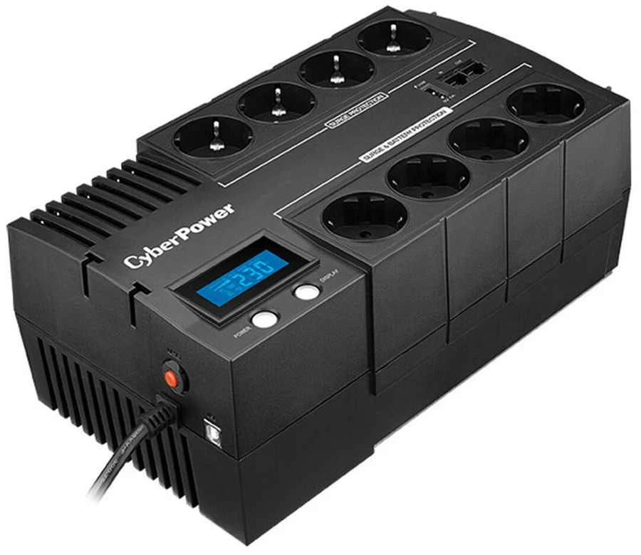 CYBERPOWER BR700ELCD Line-Interactive UPS 700VA/390W GreenPower energijos taupymo technologija LCD USB 4+4 Schuko