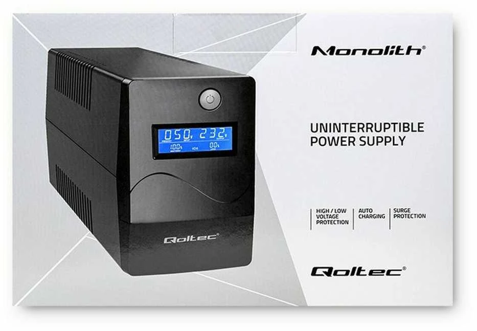QOLTEC 53977 UPS Monolith 450VA 240W LCD USB RJ45
