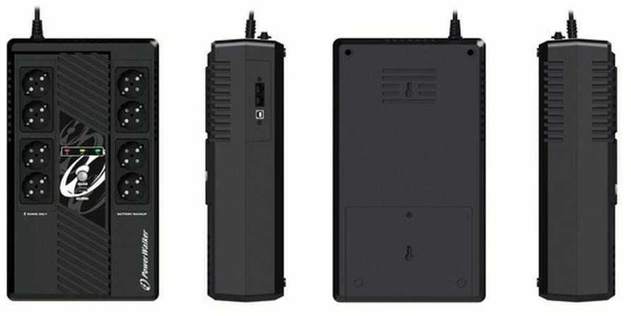 Power Walker POWERWALKER UPS Line-Interactive 100VA MS 8x FR RJ45 įvestis / išvestis USB HID USB įkroviklis