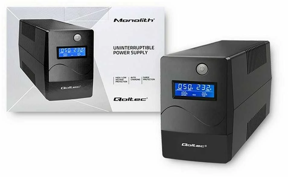 QOLTEC 53977 UPS Monolith 450VA 240W LCD USB RJ45