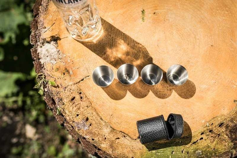Nerūdijančio plieno stiklinės - 4 vnt. rinkinys