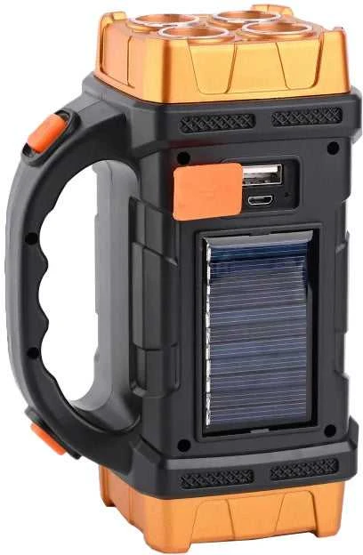 Nešiojama saulės lempa su LED ir powerbank funkcija HB-2678