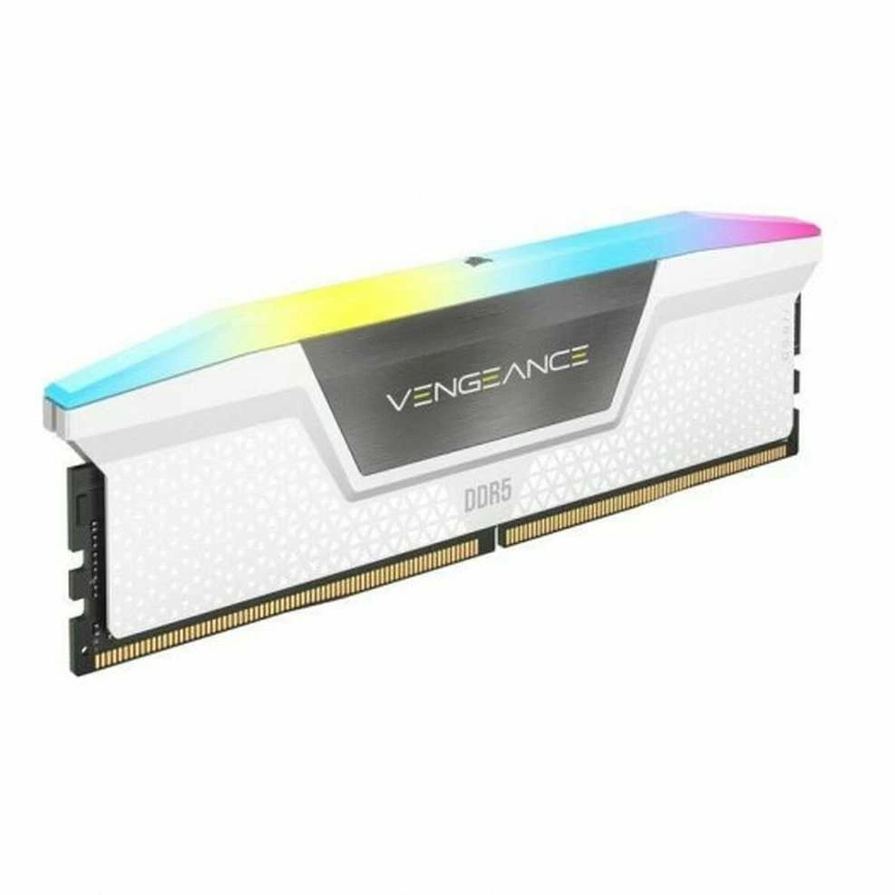 RAM CORSAIR DDR5 6000MT/s 32GB 2x16GB DIMM Unbuffered 36-44-44-96 Std PMIC XMP 3.0 VENGEANCE RGB DDR5 Baltas Heatspreader Juodas PCB 1.4V