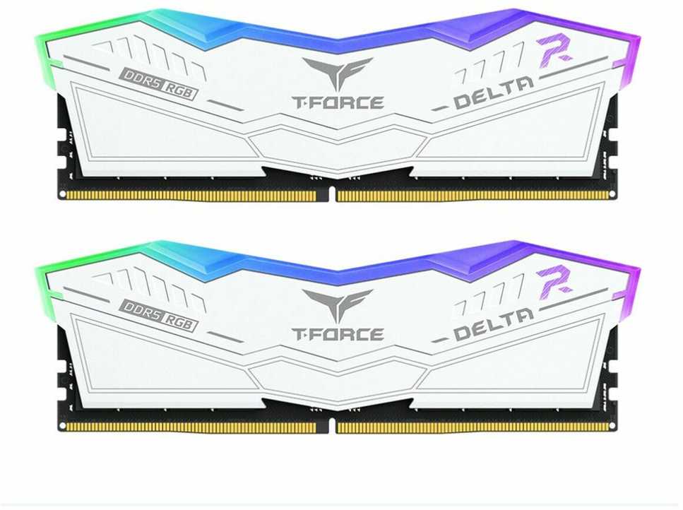 Nešiojamo kompiuterio atmintis Team Group Teamgroup operatyvioji atmintis T-Force Delta RGB FF4D532G6400HC32ADC01, DDR5, 16 GB, 6400 MHz, CL32, 1.35 V, 2 modulių rinkinys