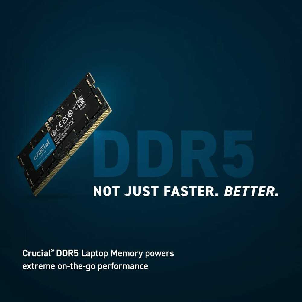 Nešiojamo kompiuterio atmintis Crucial 96GB [2x48GB 5600MHz DDR5 CL46 SODIMM]