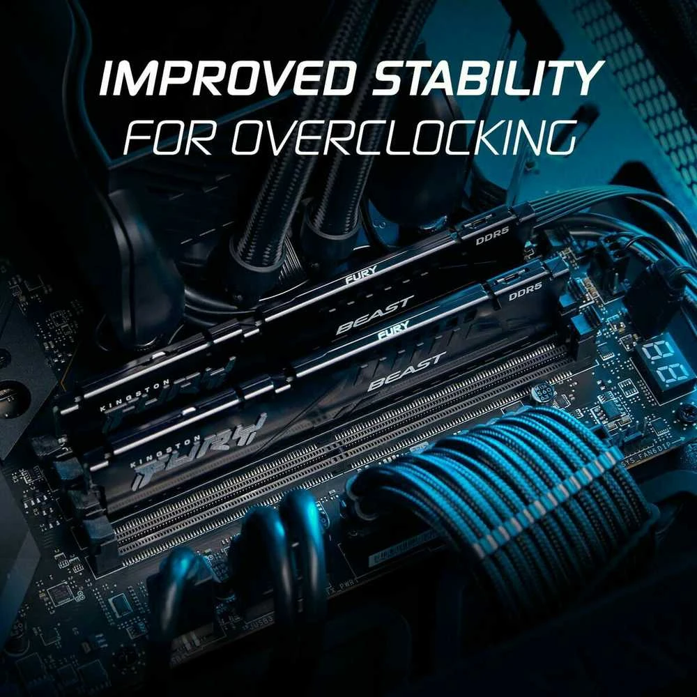 RAM KINGSTON 16GB 6400MT/s DDR5 CL32 DIMM FURY Beast Juodas EXPO