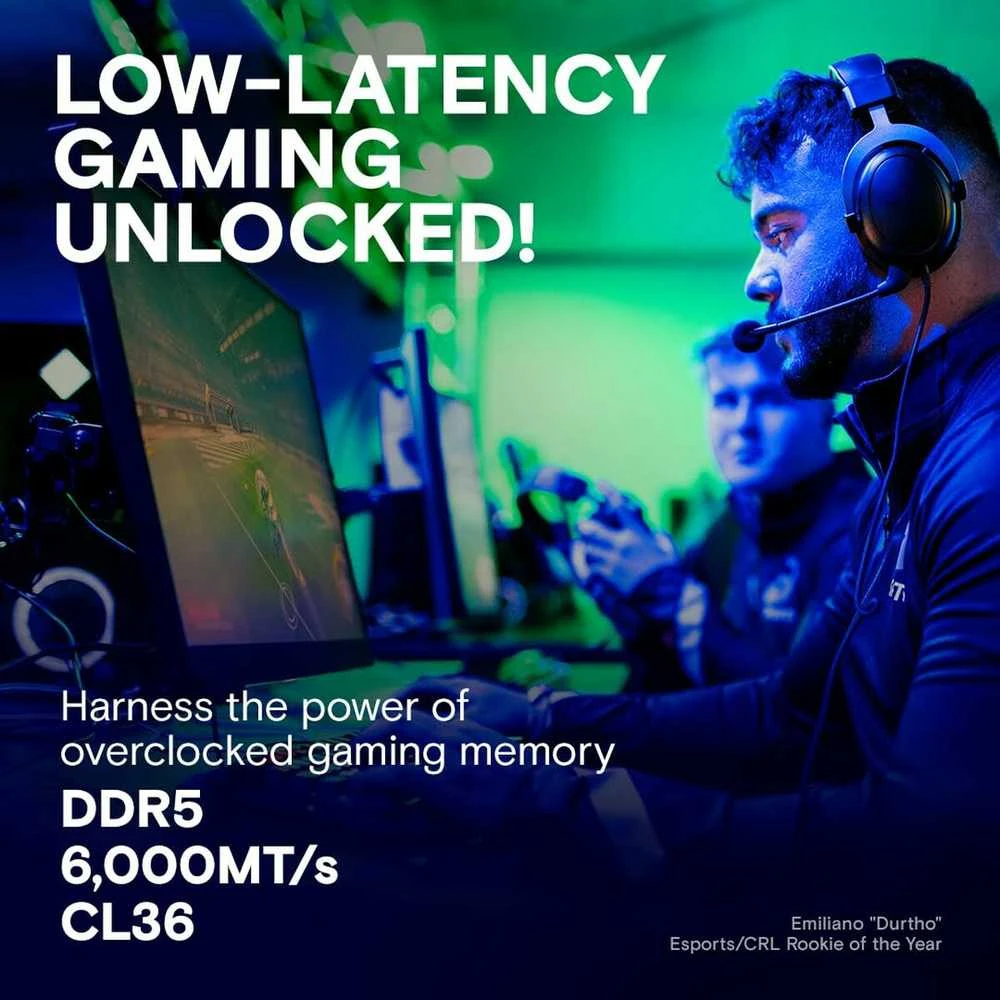 RAM Crucial Pro Overclocking 32GB [2x16GB 6000MHz DDR5 CL36 UDIMM] balta