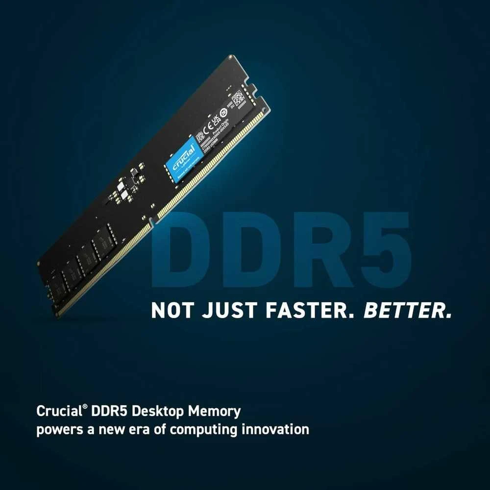 RAM Crucial 8GB DDR5-5600 UDIMM CL46 (16Gbit)