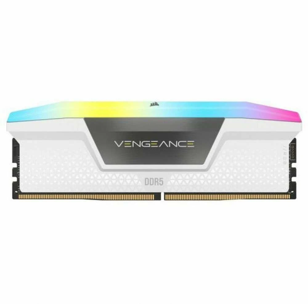 RAM CORSAIR DDR5 6000MT/s 32GB 2x16GB DIMM Unbuffered 36-44-44-96 Std PMIC XMP 3.0 VENGEANCE RGB DDR5 Baltas Heatspreader Juodas PCB 1.4V