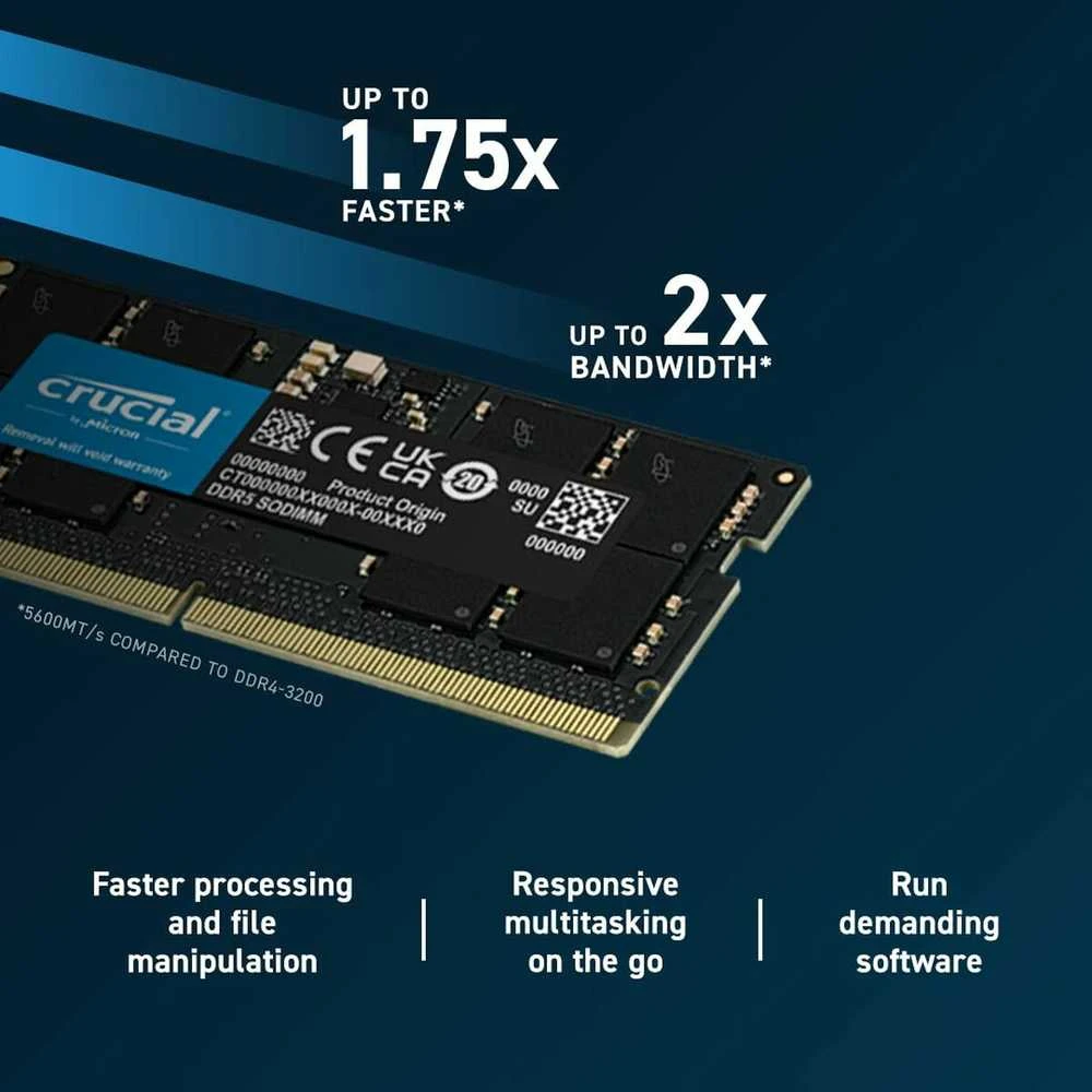 RAM Crucial 8GB DDR5-5600 SODIMM CL46 (16Gbit)