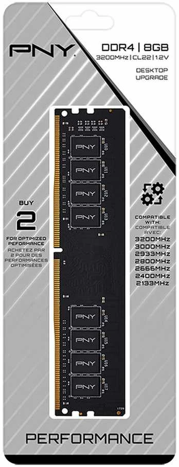PNY 8GB DDR4 operatyvioji atmintis originalioje pakuotėje