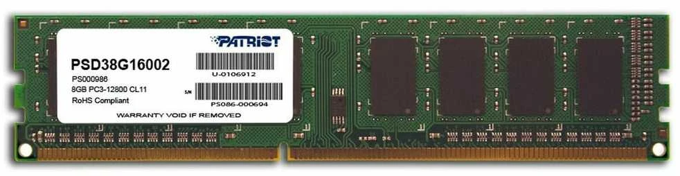 PATRIOT DDR3 SL 8GB 1600MHZ UDIMM 1x8GB