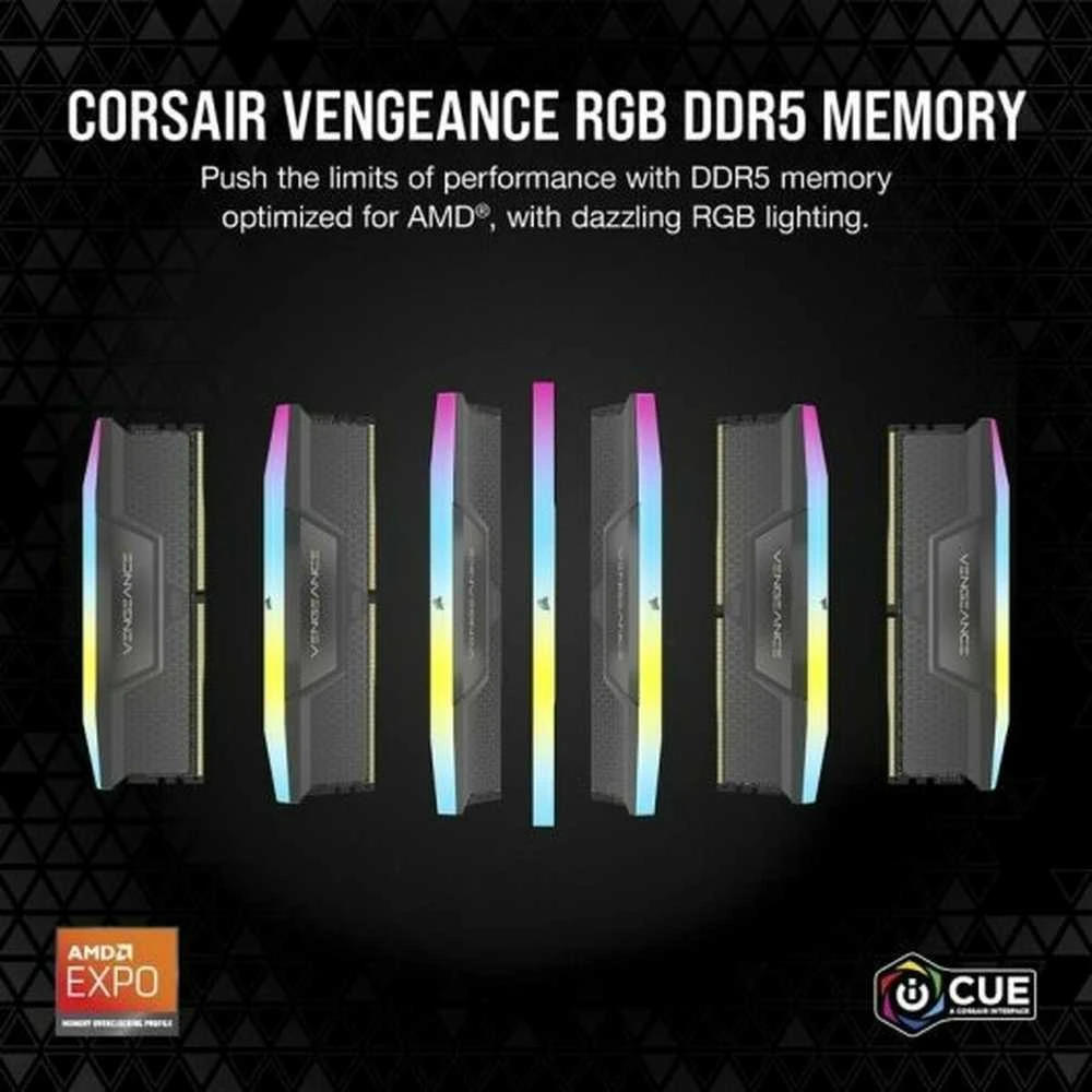 Stacionarių kompiuterių atmintis VENGEANCE RGB 32GB (2x16GB) DDR5 DRAM 6000MT/s CL30 AMD EXPO & Intel XMP