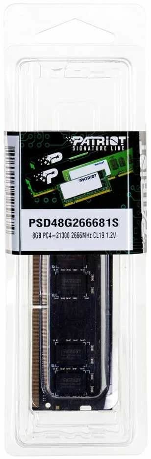 Nešiojamo kompiuterio atmintis PATRIOT DDR4 SL 8GB 2666MHZ SODIMM 1x8GB CL19