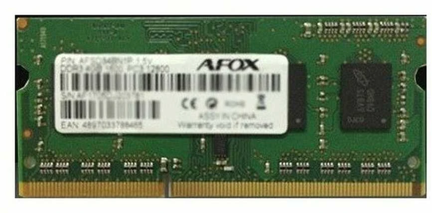 RAM Nešiojamo kompiuterio atmintis AFOX SO-DIMM DDR3 8GB memory module 1600 MHz