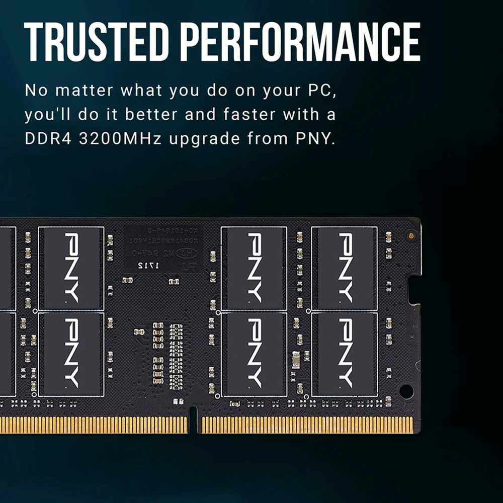 PNY DDR4 atminties modulio lustų konstrukcija