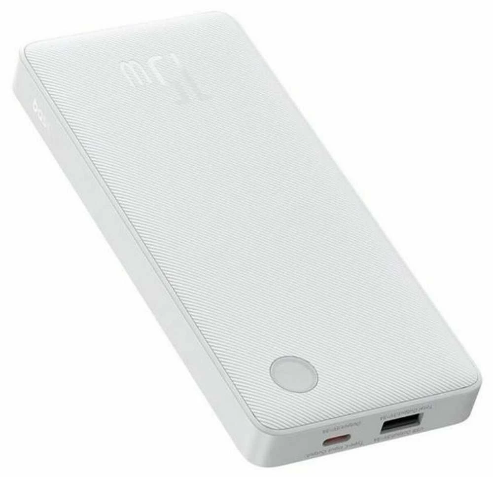 LiPo išorinis akumuliatorius (PowerBank) 10000mAh 15W USB + USB-C Airpow Lite baltas BASEUS