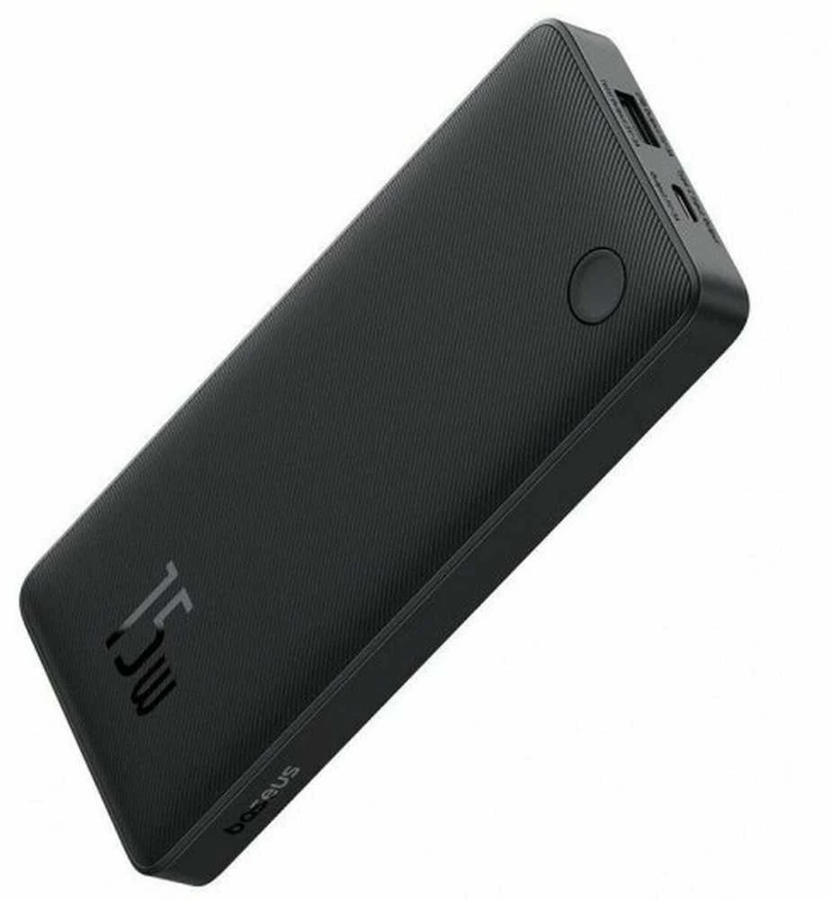 LiPo išorinis akumuliatorius (PowerBank) 10000mAh 15W USB + USB-C Airpow Lite juodas BASEUS
